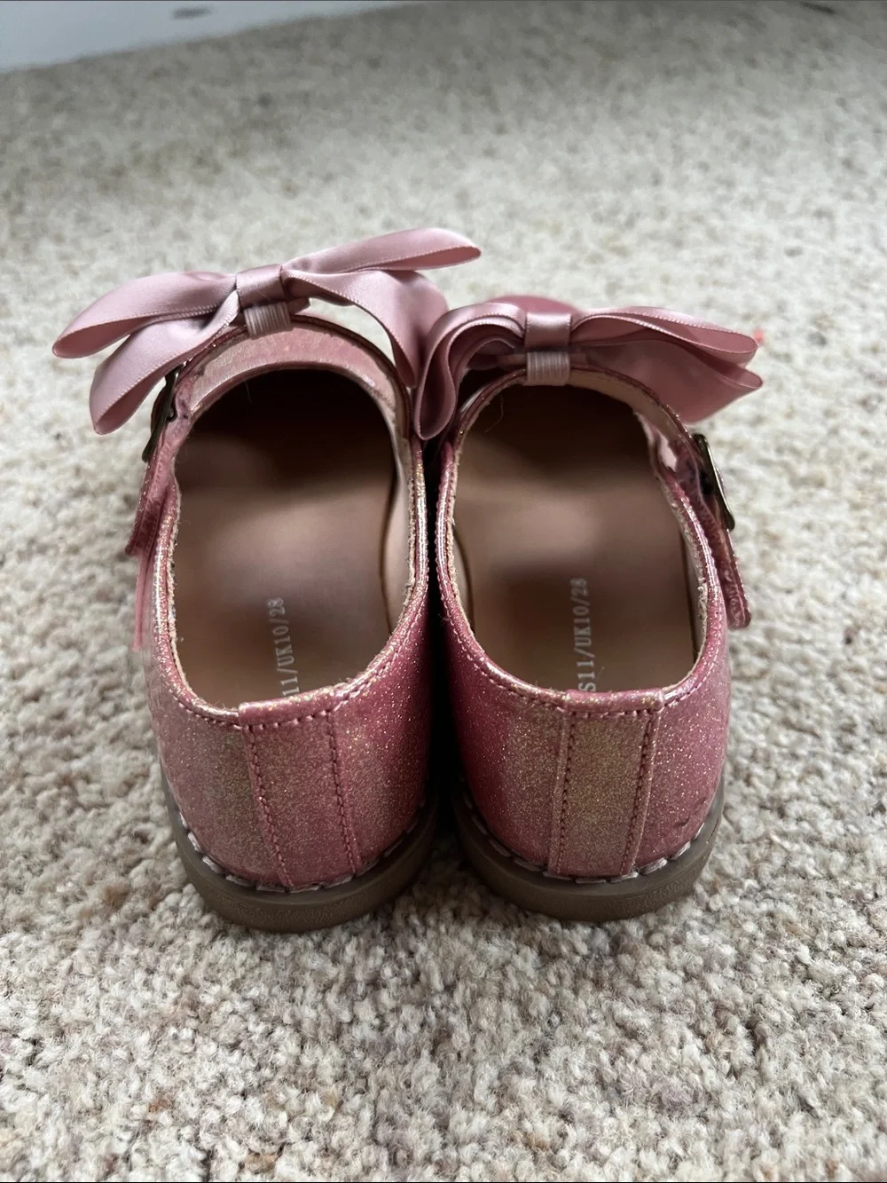 Sparkle Pink Bow Dress Shoes.